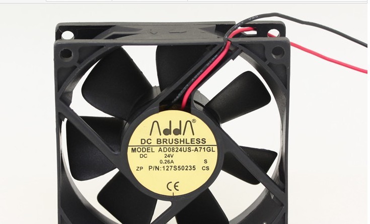 原装ADDA AD0824US-A71GL 8CM/8厘米8025 24V 0.26A 电源散热风扇