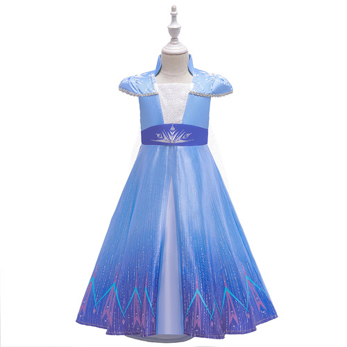 New snowflake design Elsa dress princess dress for girls, snow queen dress, performance costume for children