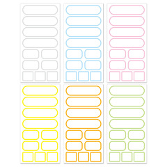 分類標籤貼紙手寫防水標籤記號 易撕無痕可移貼紙彩色分類不乾膠