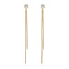 Earrings with tassels, South Korean zirconium, goods, internet celebrity