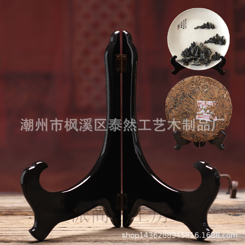 El fabricante aprueba al contado el certificado de soporte de pastel de té de soporte de bandeja de madera, el marco de la foto y abrocha la base de Jade del soporte de la medalla de forma segura.