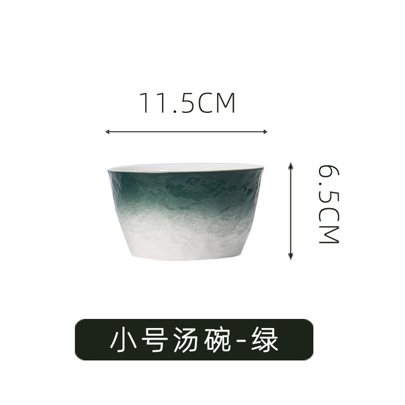 INS vajilla nórdica tazón de cerámica creativo hogar tazón de arroz tazón de fideos instantáneos gradiente personalizado patrón de piedra tazón de ensalada de frutas