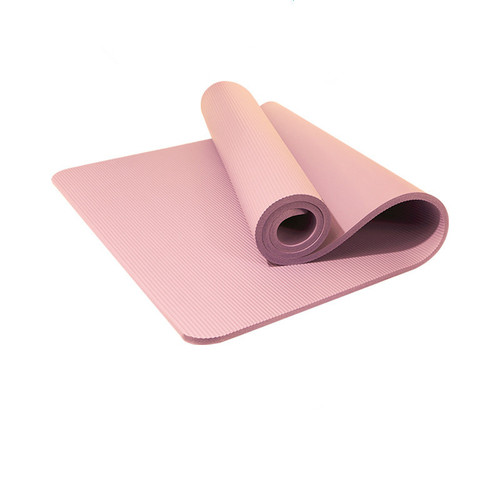 Yoga mat thickened non-slip widened adult men and women fitness yoga 185 solid color nbr yoga mat wholesale