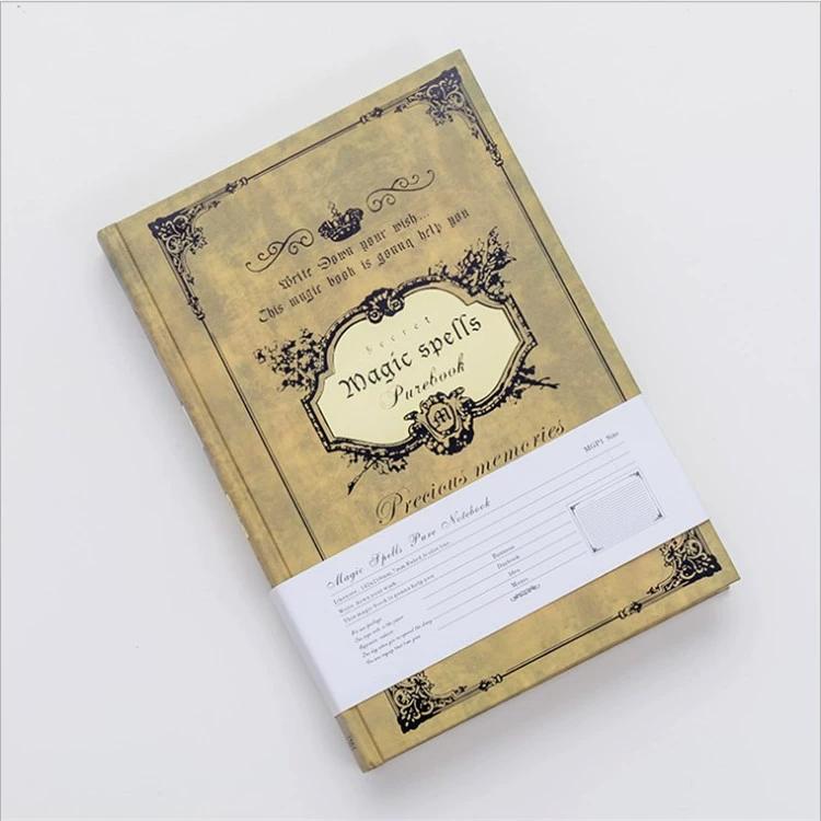 Retro magic notebook A5, hardcover extra-thick pages, elementary school journal, assorted colors