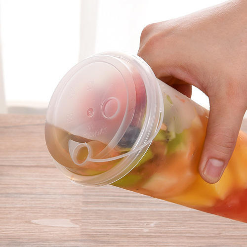 Mingxing 90mm Thickened Matte Finish Tall Disposable Milk Tea Cups, Plastic Beverage Packaging Cups, Injection-Molded Cups with Custom Printing