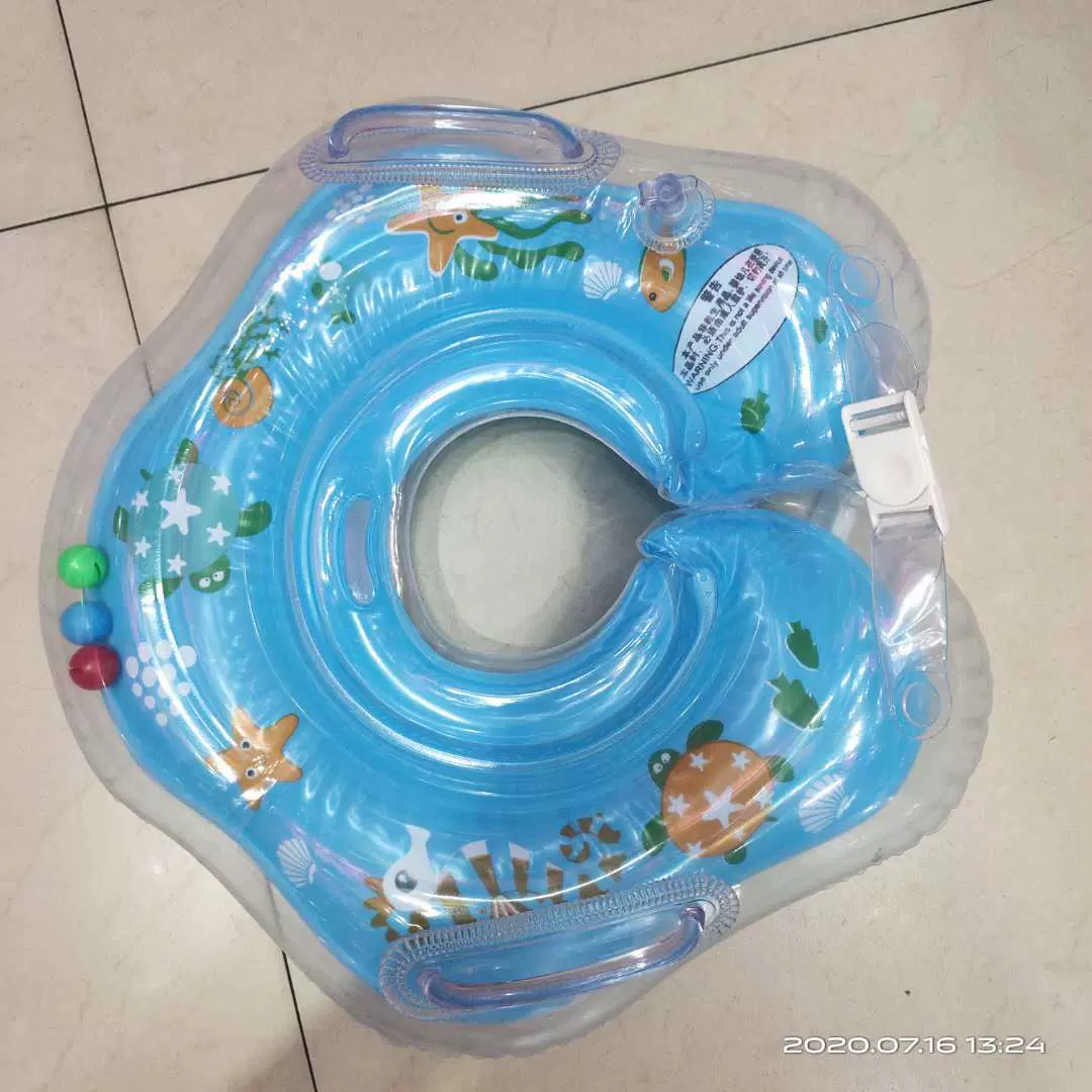 儿童游泳圈婴儿充气脖圈 卡通救生圈加厚腋下圈 宝宝爬圈游泳装备
