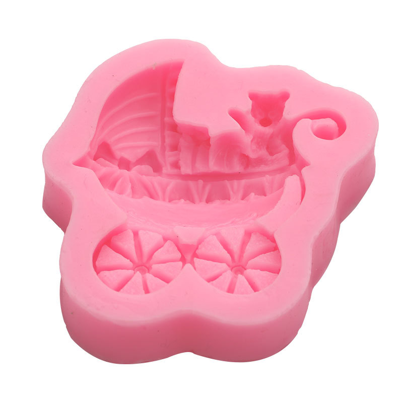 3D bebé QQ caramelo chocolate fondant cake decoración de silicona molde DIY hornear jabón hecho a mano