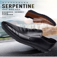 2023 new leather shoes for men spring new men's shoes British business men's casual leather shoes work bean shoes for men