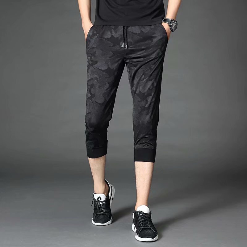 Summer new casual camouflage cropped pants men's large size toe sports pants tide Korean loose pants wholesale