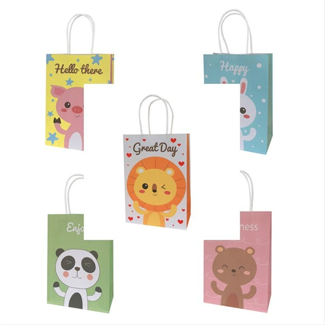 10 Цена трансграничная Amazon Подарочная сумка подарок на день рождения Сумка крафт-бумага мультфильм сумка бумажный мешок конфетный мешок