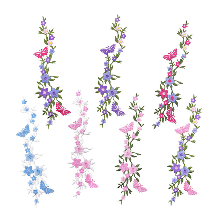Butterfly Love Flower Women's Embroidery Cloth Stickers Ethnic Hanfu Adhesive Cloth Stickers Dance Clothing Accessories Decoration Stickers Wholesale Butterfly Love Flower Women's Embroidery Cloth Stickers Ethnic Hanfu Adhesive Cloth Stickers Dance Clothing Accessories Decoration Stickers Wholesale