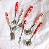 Ceramics, coffee spoon stainless steel, mixing stick, fruit fork