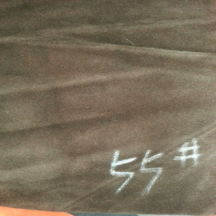 现货供应 植绒绒布 单面鹿皮绒植绒布 55#深咖啡绒布