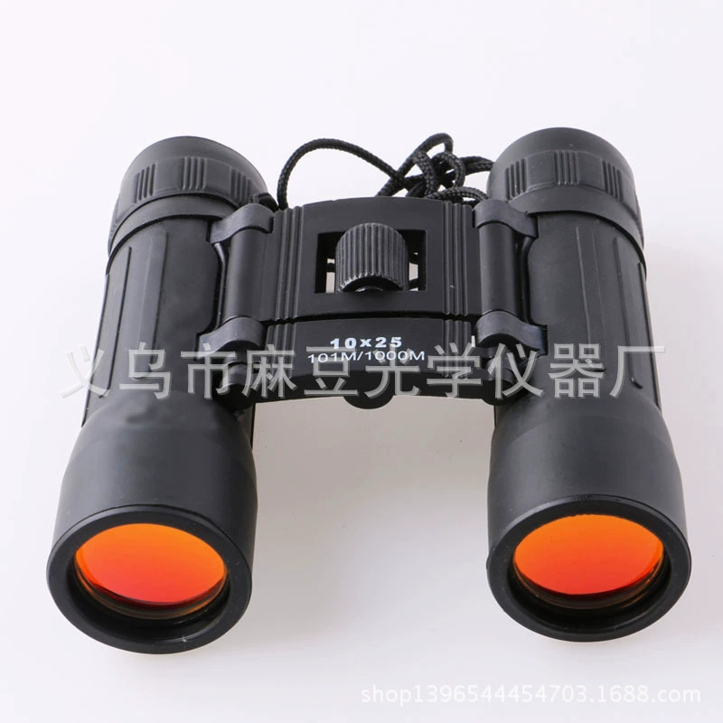 10x25 портативный бинокль ночного видения при слабом освещении Старый белый сухой черный мощный портативный бинокль с красной и синей пленкой высокой четкости