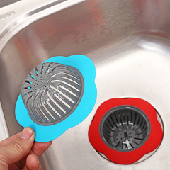 Creative Filter Kitchen Sink Drain Bathroom Sink Basin Anti-Clog Filter Flower Shape