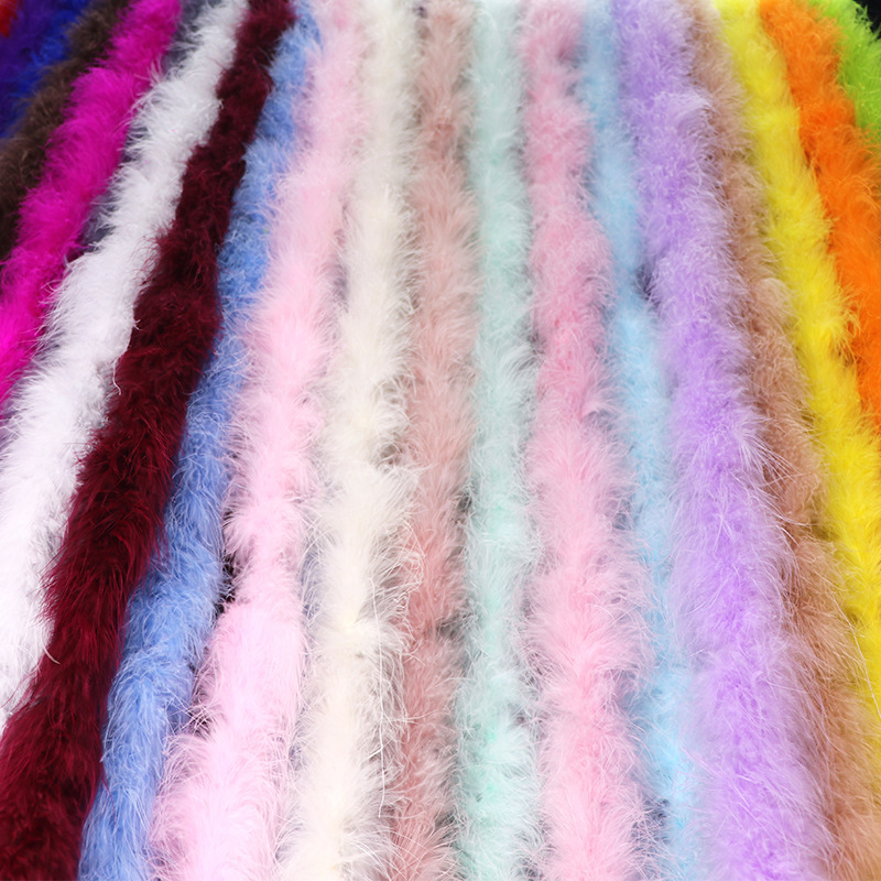 Color full velvet Turkey Feather wool strip 16G Feather wool strip single-layer clothing Latin dance accessories graduation design