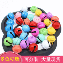 22mm candy-colored small bell Christmas handmade diy pet cat and dog pendant keychain painted round bell