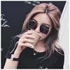 Square metal trend sunglasses, fashionable glasses, 2019, internet celebrity