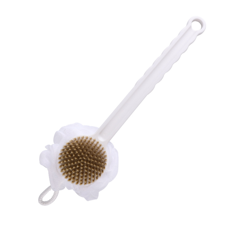 Nuevo estilo japonés mango largo de doble cara cepillo de baño Baño de nuevo masaje de espalda cepillo de baño de pelo suave cepillo de baño de espalda frotar cepillo al por mayor