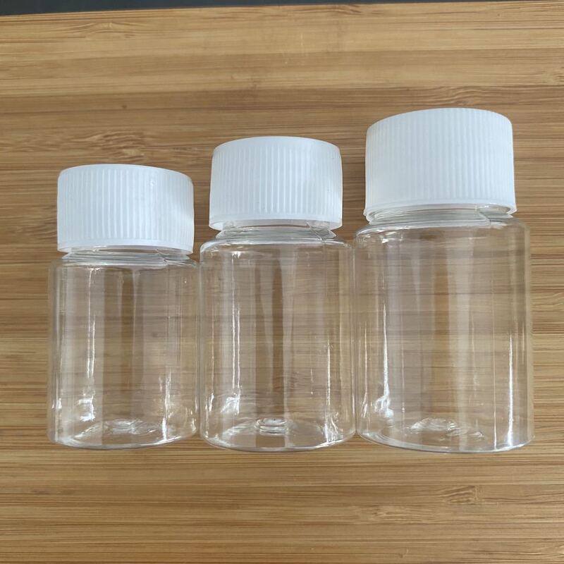 15ml 20ml 30ml Transparent Plastic Wide-Mouth Bottle for Powder, Solid Items, Capsule Packaging, Wide-Mouth Bottle for Bead Storage