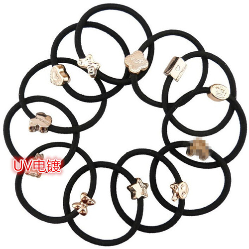 High-quality high-elastic gold bead hair ties, wholesale cute apple hair ropes, rubber bands, hair ties, small gifts wholesale