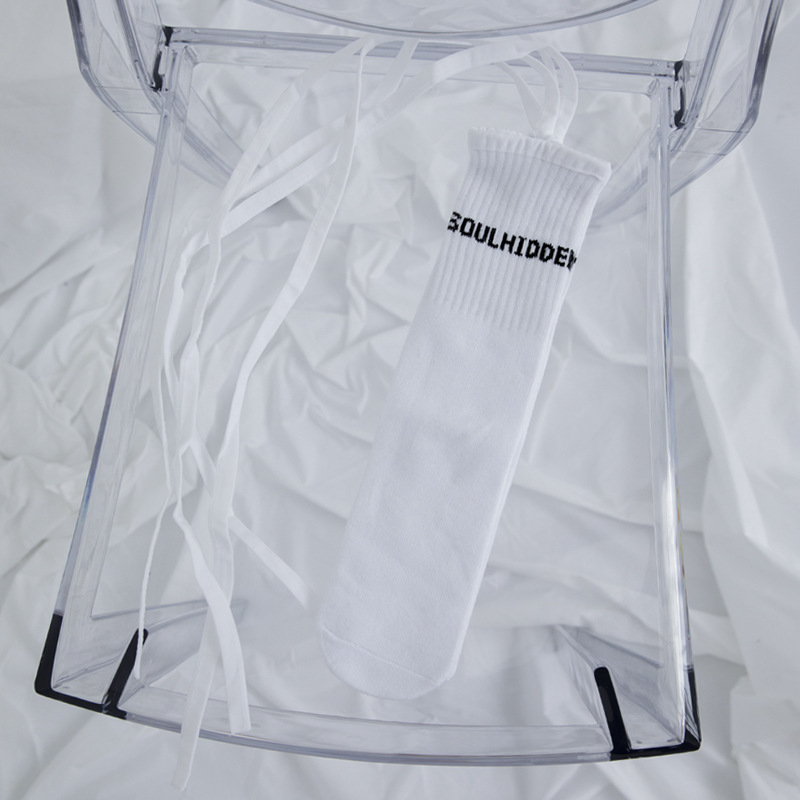 Plusox Otoño e Invierno Nueva Lolita calcetines de correa cruzada hembra ins llamativos calcetines de marea calcetines de pantorrilla calcetines de media pantorrilla