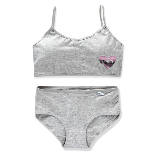 Girls bra set small suspender underwear vest pure cotton girls tube top children students development period 8 years old foreign trade 9