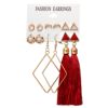 Earrings, fashionable accessory, long set, European style, city style