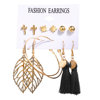 Earrings, fashionable accessory, long set, European style, city style