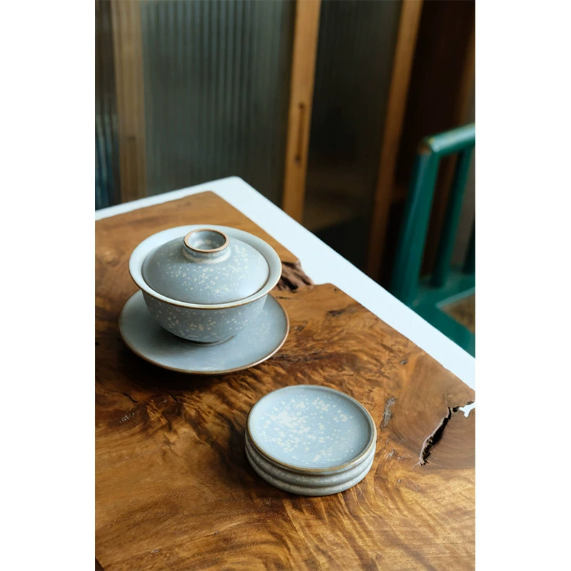 Ручная работа Jingdezhen сервировка фарфоровая чаша подстановка глиняная чайная зверь декор цельный вес в ладони может использоваться как бумажник