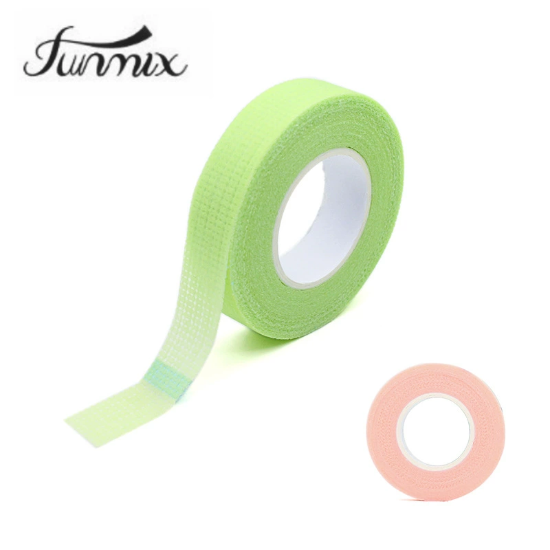 Дышащая лента для прививки ресниц в японском стиле Зеленая лента с отверстиями для ресниц Лента с низким уровнем стимуляции