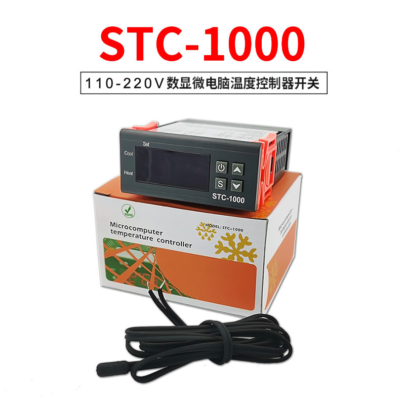 Thermostat Stc-1000 Aquarium Hatching Seafood Machine Digital Digital Display Microcomputer Temperature Controller Switch Thermostat Stc-1000 Aquarium Hatching Seafood Machine Digital Digital Display Microcomputer Temperature Controller Switch
