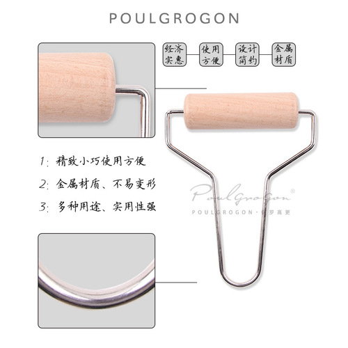 Cross-border pottery tools wooden roller pottery clay clay sculpting knife mud roller round wooden roller mud wheel rolling mud roller