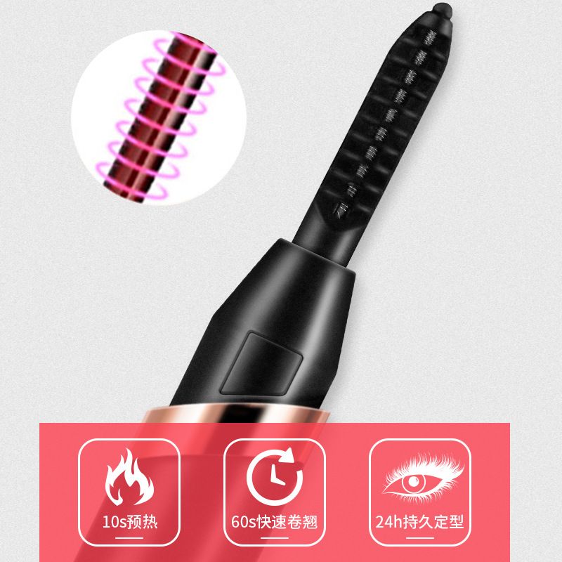 Rizador de pestañas parcial de larga duración que forma maquillaje rizador de pestañas portátil calefacción eléctrica perm herramienta de belleza