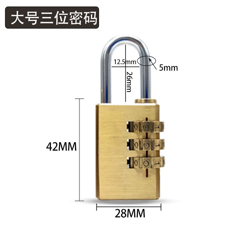 Copper suitcase for gym, small bag for home use, lock, anti-theft