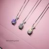 Pendant, fashionable necklace, chain for key bag , accessory, silver 925 sample, Korean style, wholesale