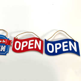 PVC雪弗板雕刻广告展览标识挂牌异形图案装饰open展览专用招牌