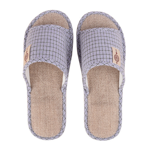 Men's Large Code Fabric Slippers for Spring and Autumn, Home Use, Couple's Indoor Floor Cotton Linen Slippers, Four Seasons Linen Slippers for Men