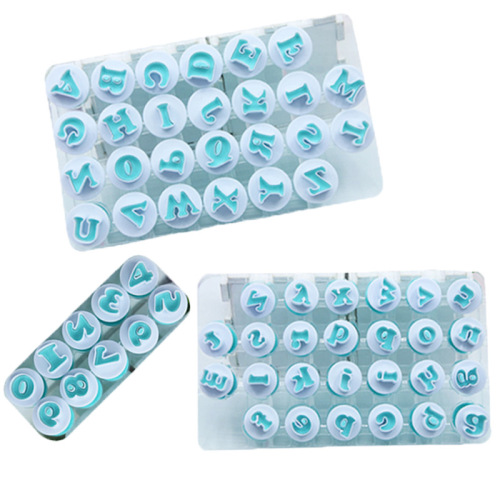 26 uppercase and lowercase alphanumeric biscuit spring press molds, cake printing press molds, cutting mold baking tools