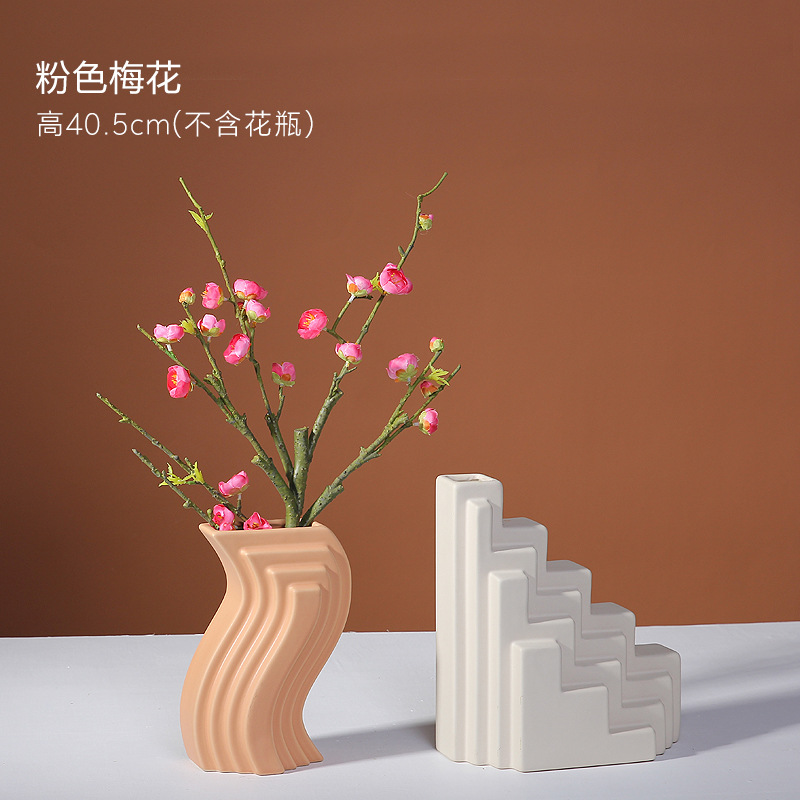 Nórdico geométrico Cerámica Arte florero moderno minimalista salón TV gabinete diseñador creativo decoración adornos