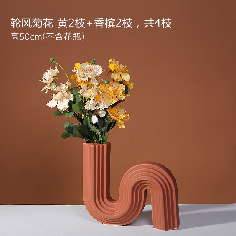 Nórdico geométrico Cerámica Arte florero moderno minimalista salón TV gabinete diseñador creativo decoración adornos