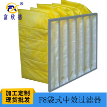 厂家直销中效空气过滤器F8袋式镀锌框铝合金框新风系统过滤网