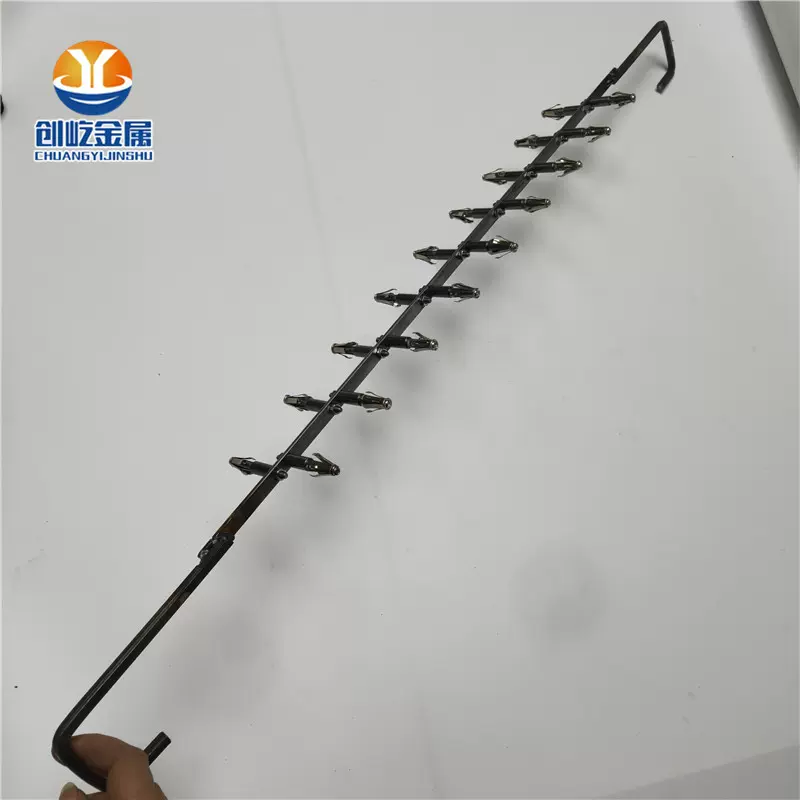 UV真空镀炉双钩流水线挂具  文具笔筒双头挂钩配16个串杆CY166