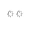 Universal earrings from pearl, silver 925 sample, simple and elegant design