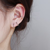 Brand small design earrings with pigtail, fashionable DNA model, ear clips, no pierced ears, trend of season