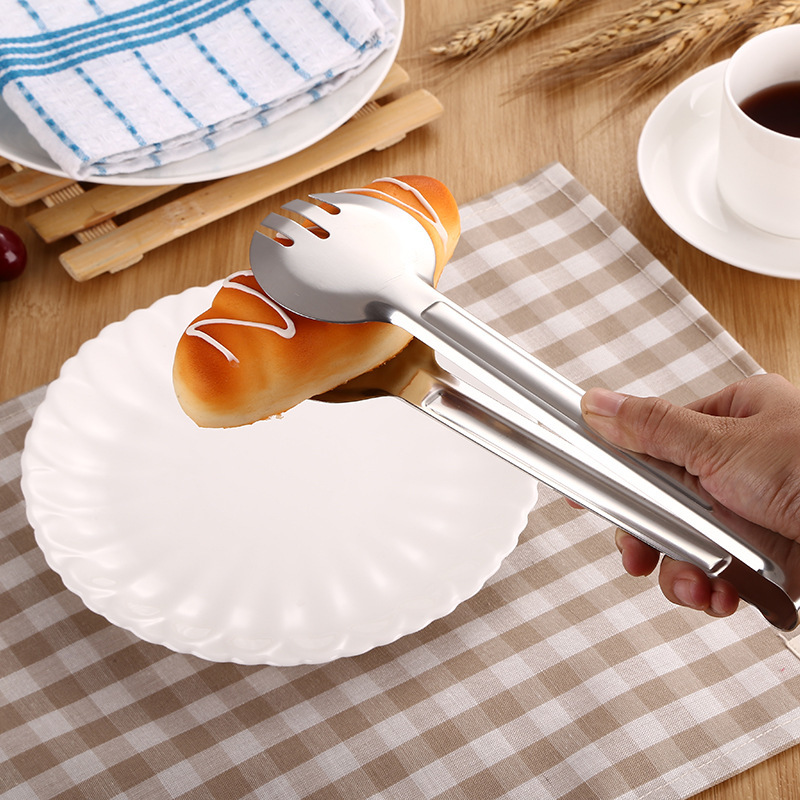 Clip de alimentos de acero inoxidable clip de pan engrosado Anti-escaldado semicírculo completo clip de alimentos redondo clip de barbacoa suministros de cocina