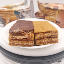 俄罗斯进口俄小淼提拉米苏蛋糕休闲零食蜂蜜奶油糕点1312g/盒包邮