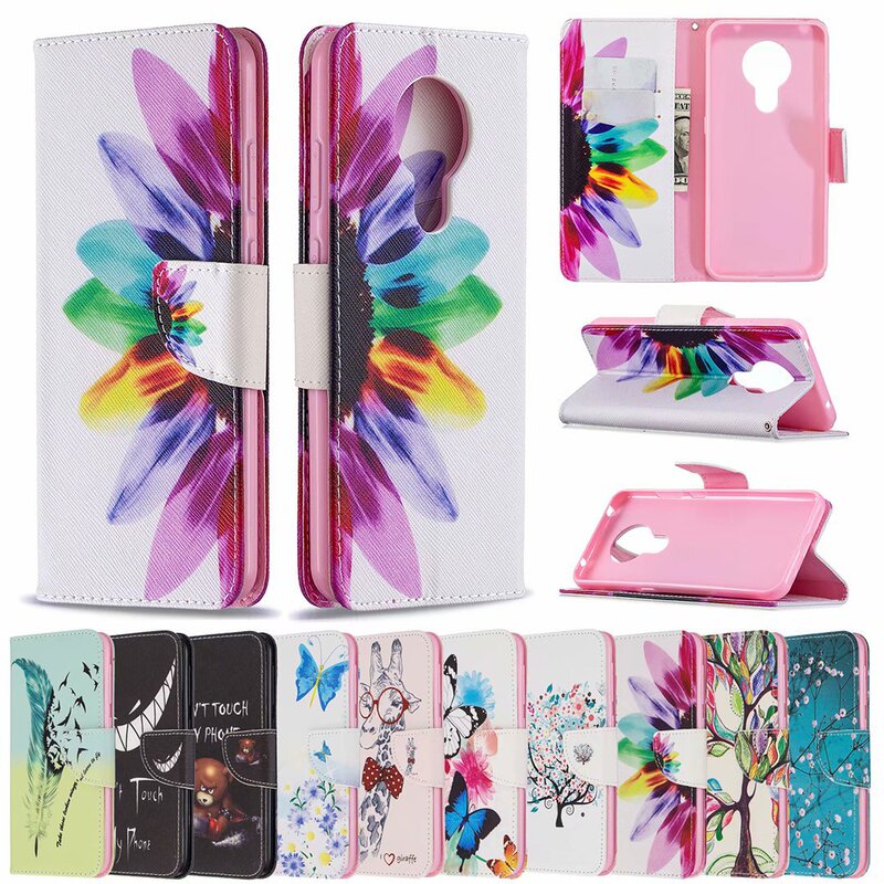 For Nokia G21 Painted Phone Case NokiaC02 Printed Card Wallet Protective Case G42 Flip Leather Case For Nokia G21 Painted Phone Case NokiaC02 Printed Card Wallet Protective Case G42 Flip Leather Case