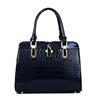 The new tide women's bag Korean version of the fashion crocodile pattern handbag simple set bag one piece