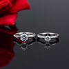 Classic fashionable ring with stone for beloved, micro incrustation, Japanese and Korean, wholesale